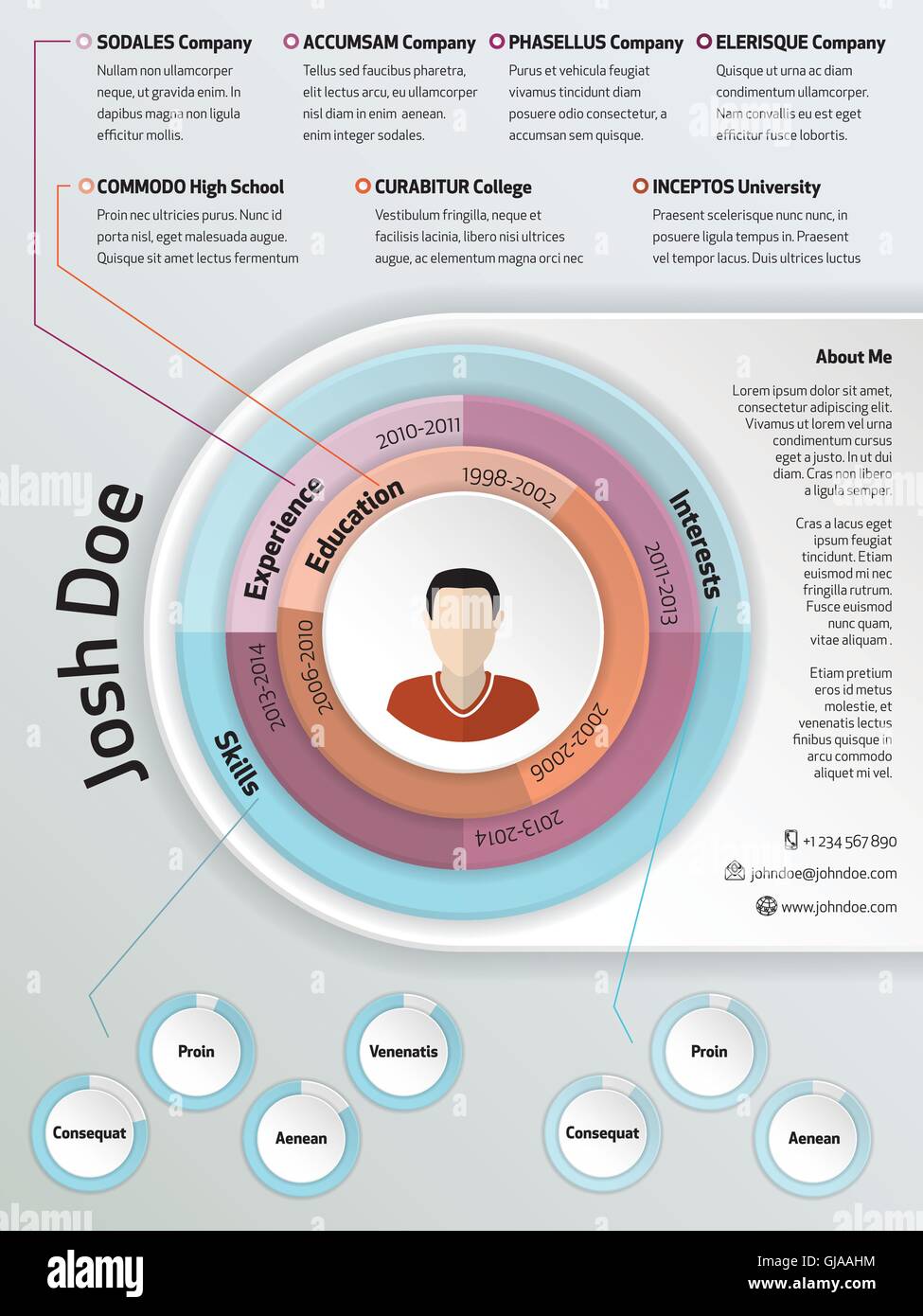 Curriculum vitae curriculum vitae moderne design Illustration de Vecteur