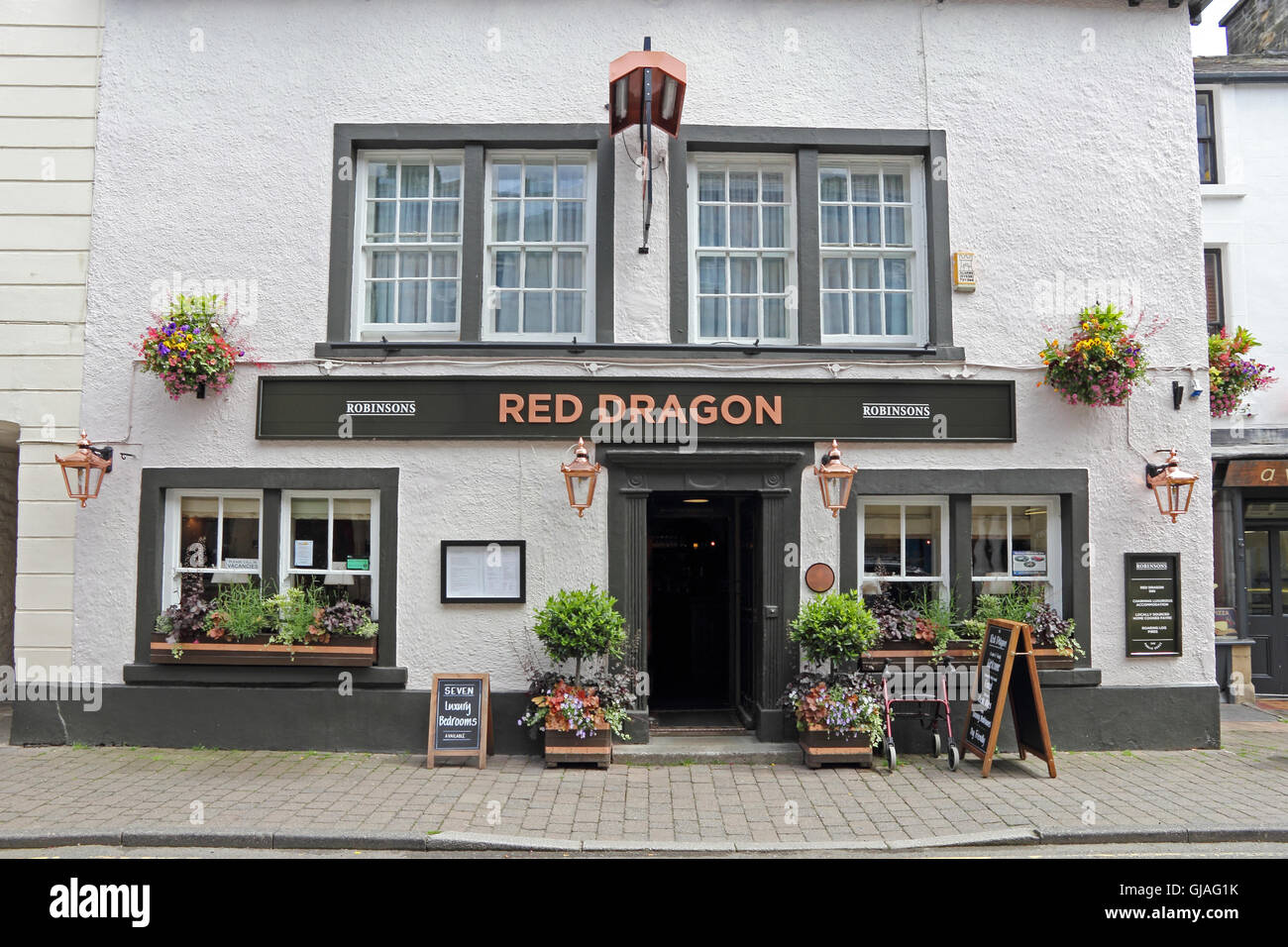 Dragon Rouge public house, Kirkby Lonsdale Banque D'Images