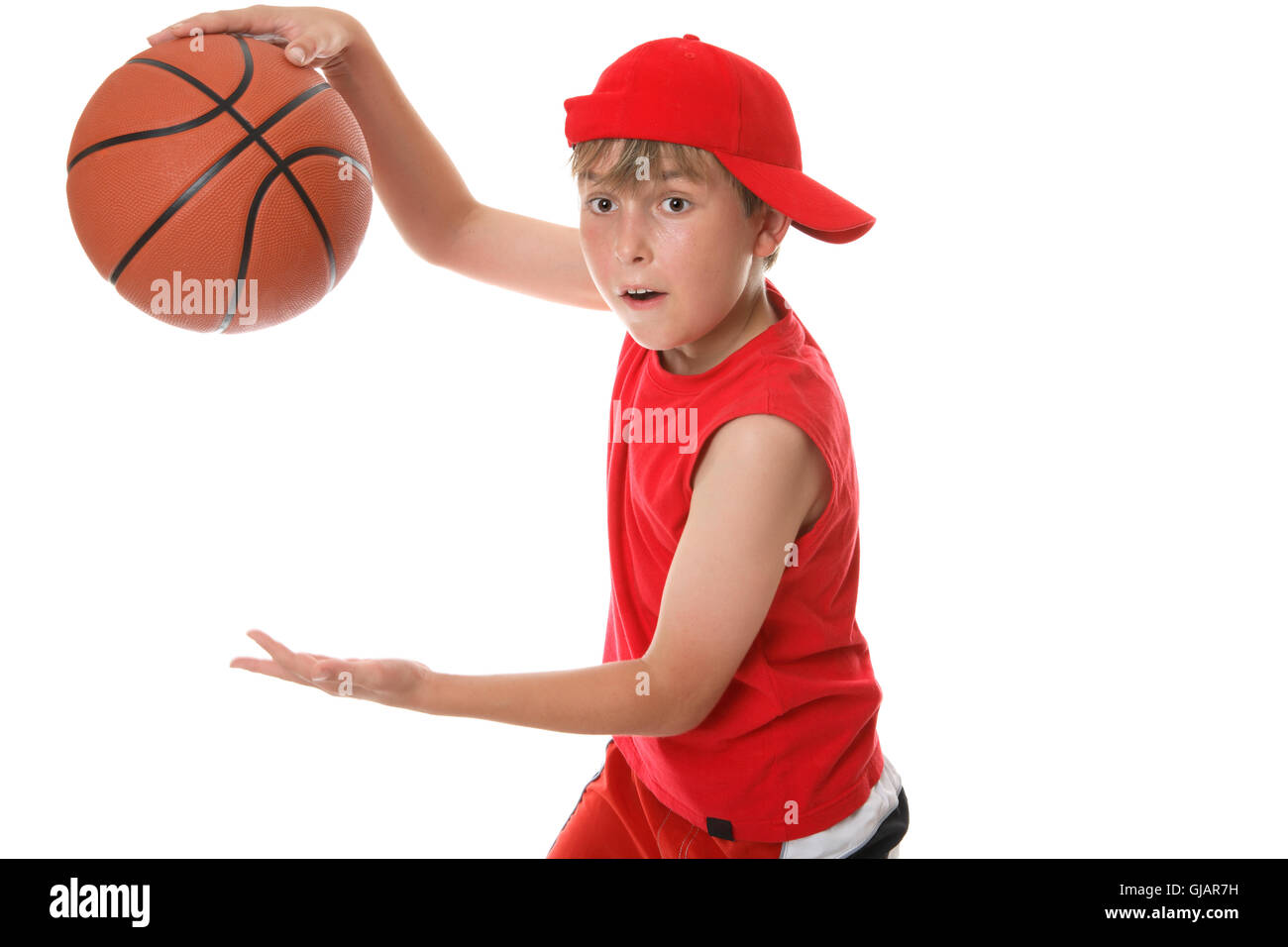 Jouer au basket-ball Banque D'Images