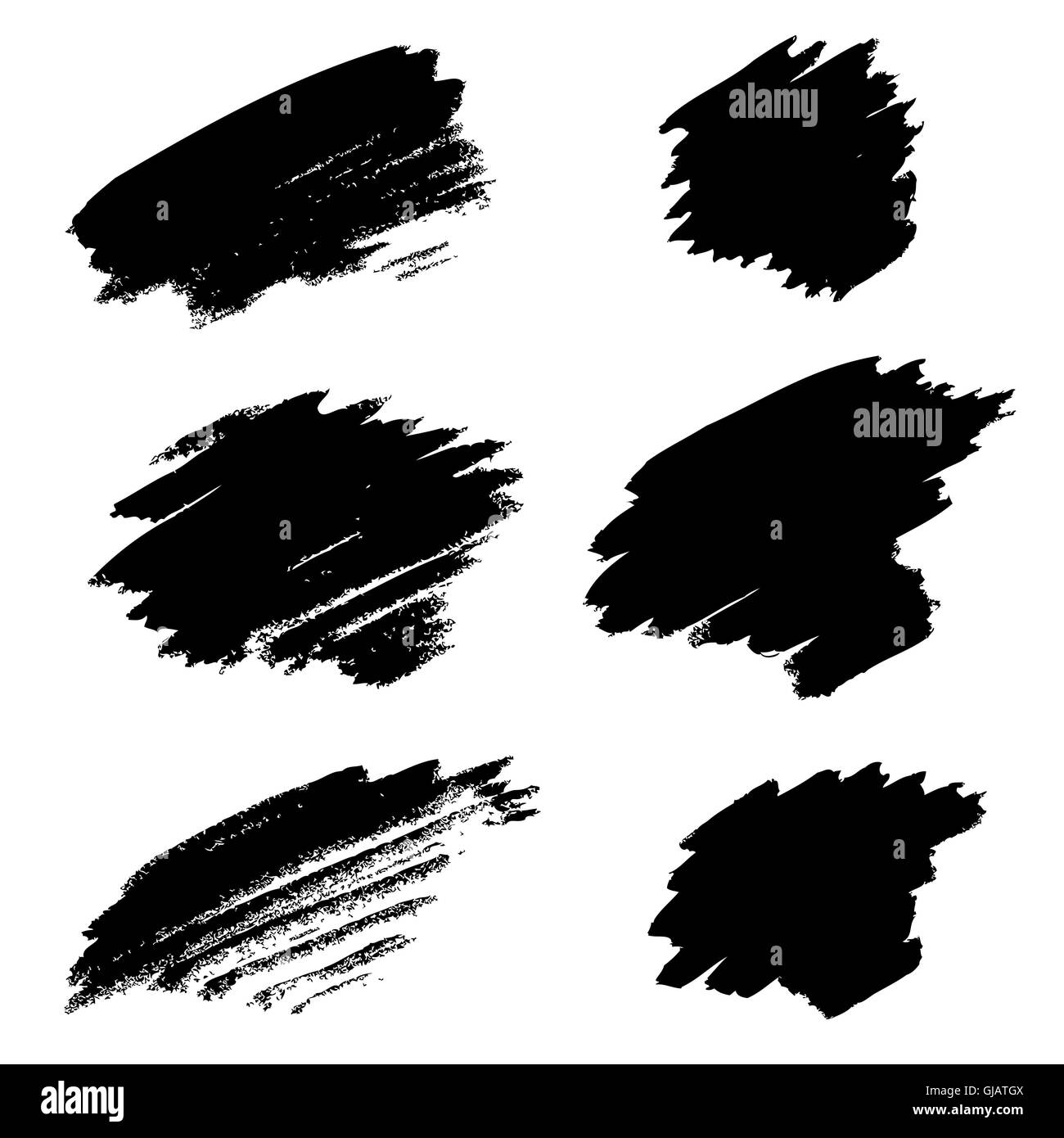 Ensemble de grunge brush les taches. Vector illustration Image ...