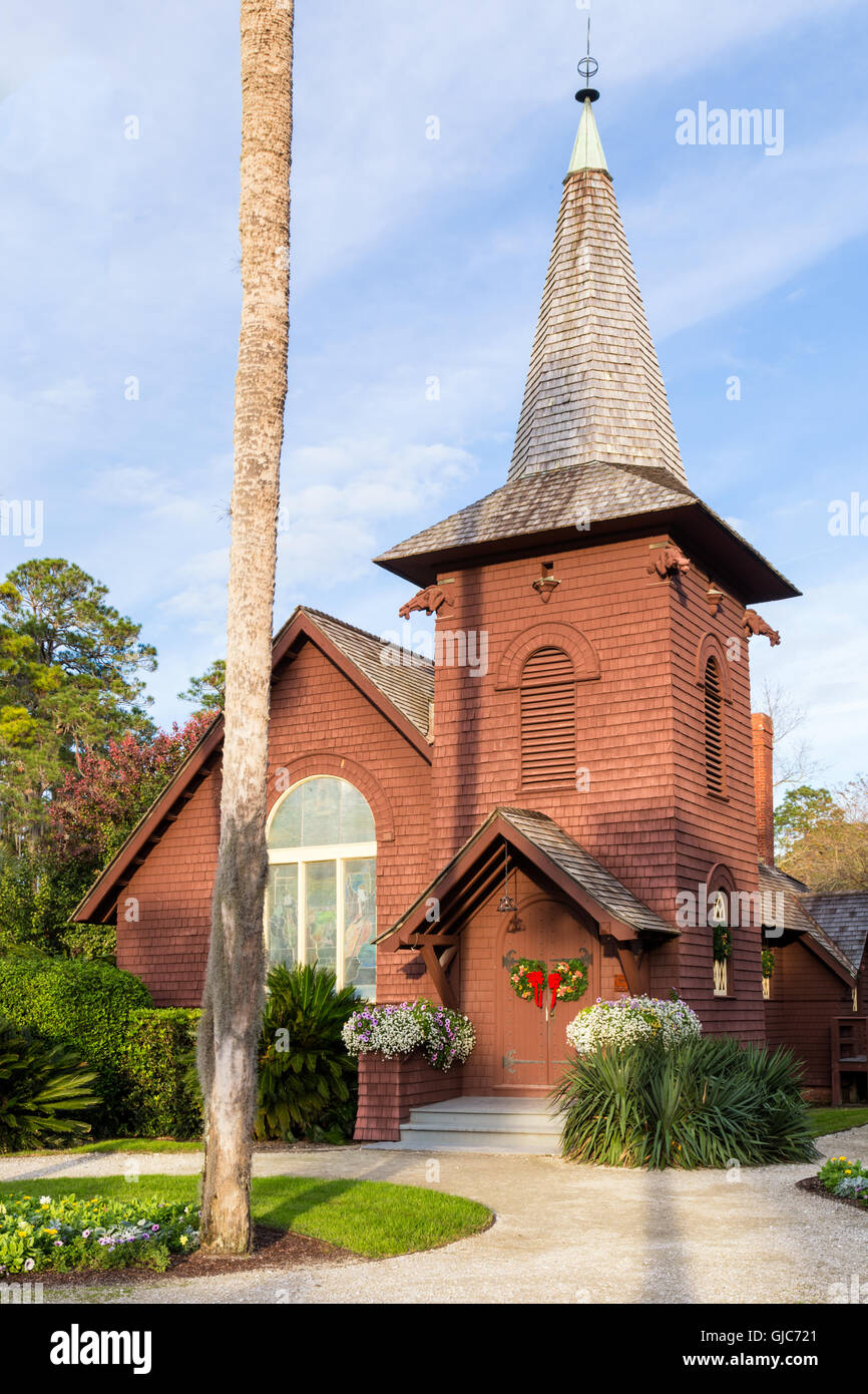 La foi de l'Église Chapelle, Jekyll Island Historic District, Géorgie Banque D'Images