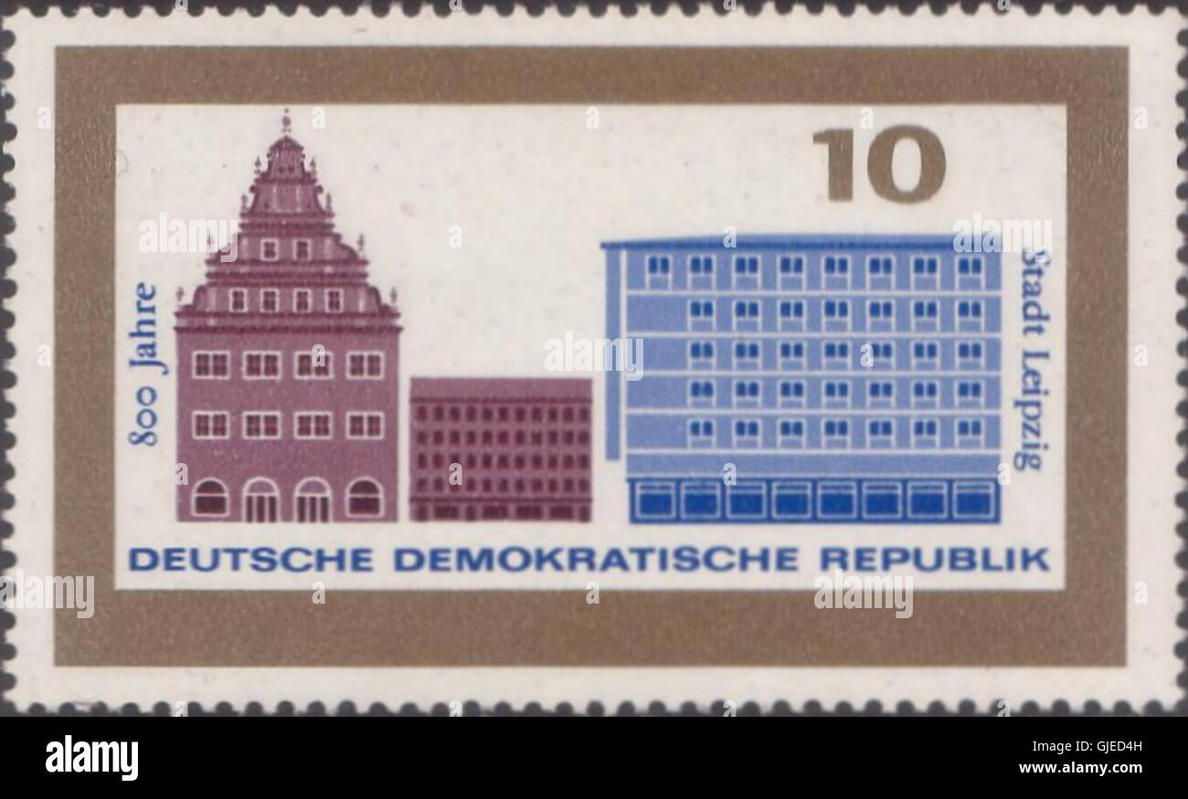 Le timbre 1963 RDA Michel 1126 commémore des événements importants de l'histoire socialiste de l'Allemagne de l'est. Il fait partie d'une série représentant le progrès politique et social de la RDA au début des années 1960 Banque D'Images