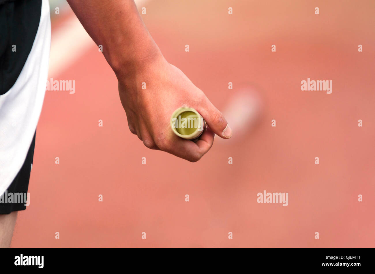 Pôle holding athlète Banque D'Images