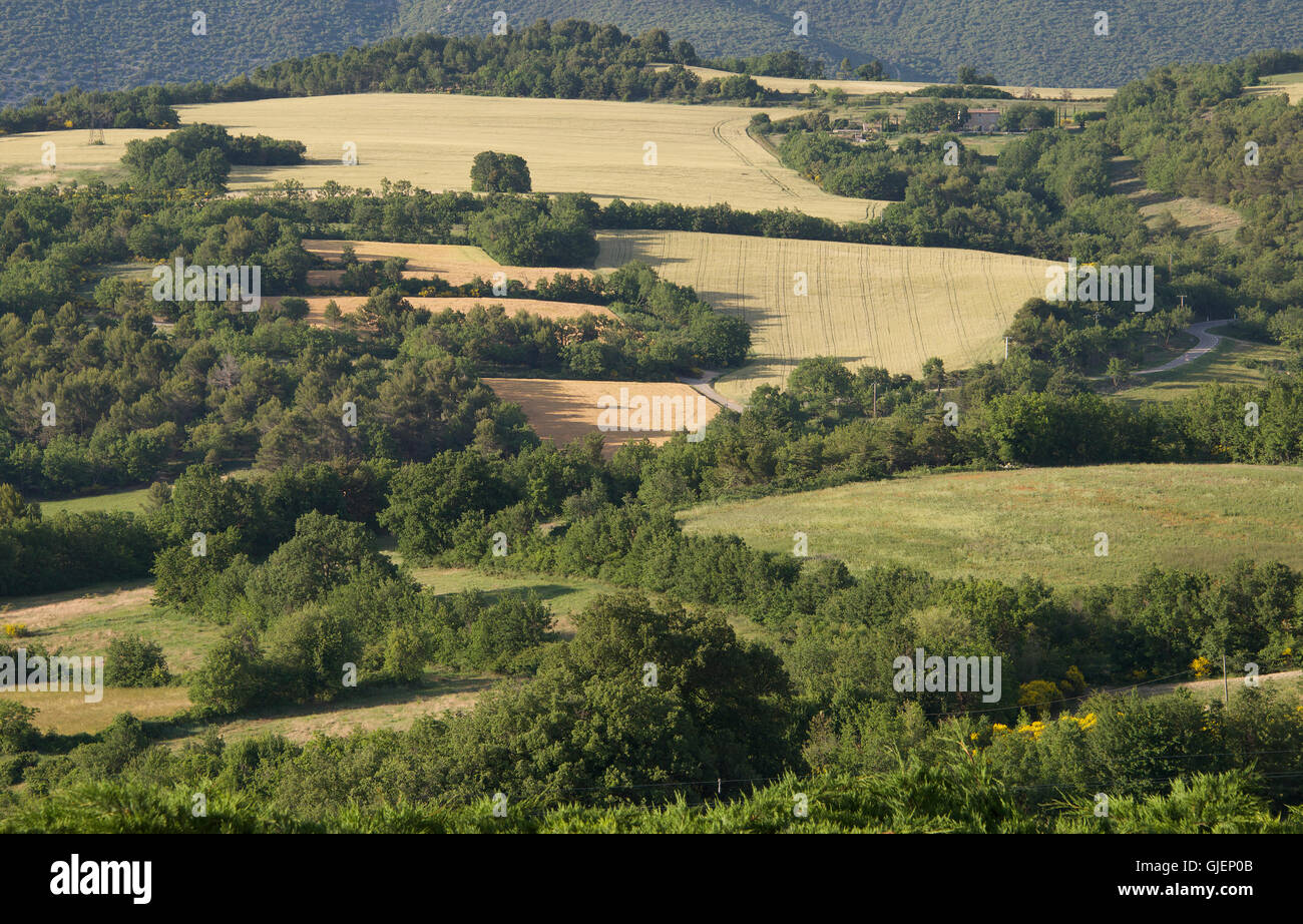 Paysage rural vue à partir de la Bastide de Casenueve Luberon Provence France Banque D'Images