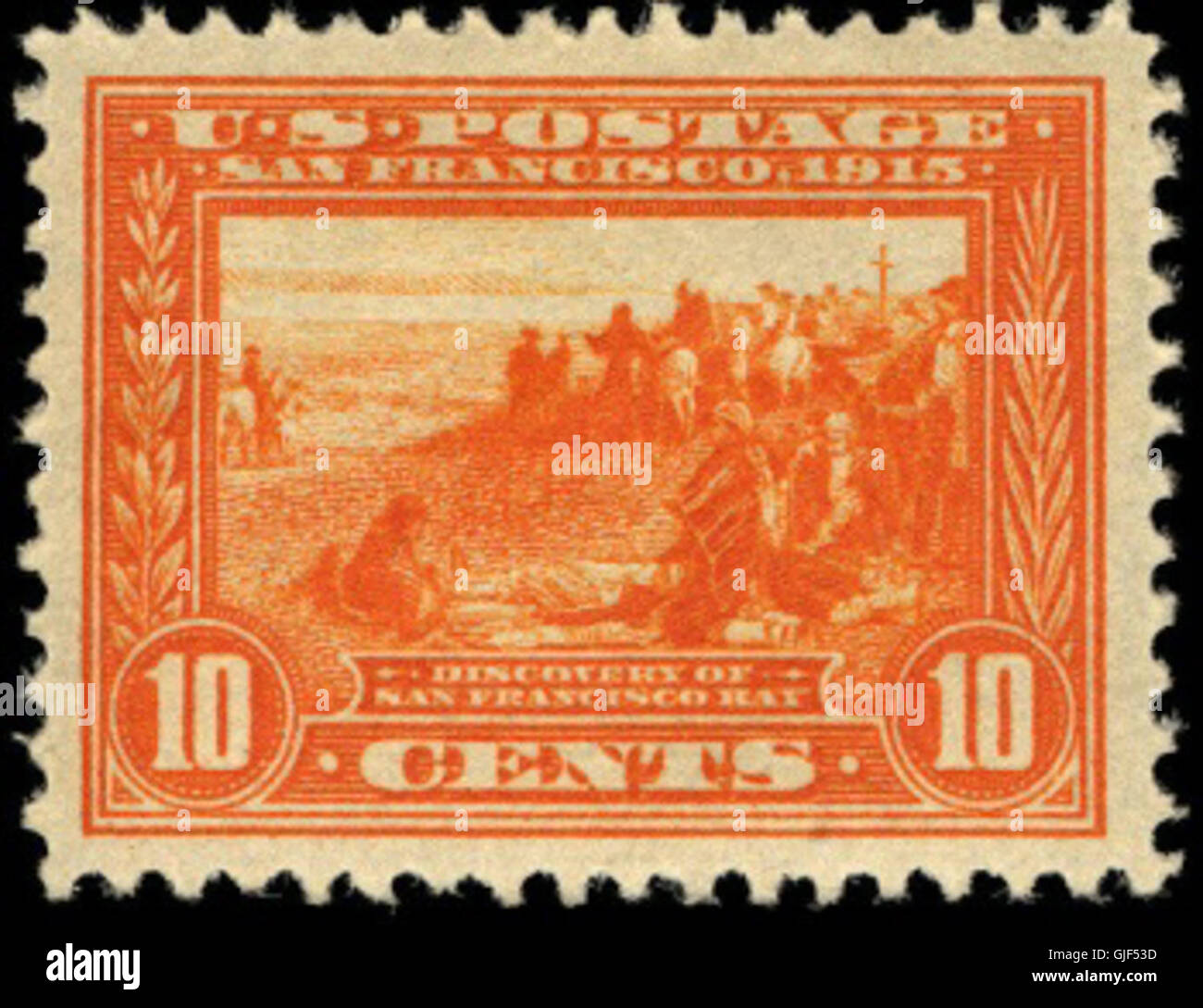 10-100 Expo Panama-Pacific de timbres des États-Unis 1913.1 Banque D'Images
