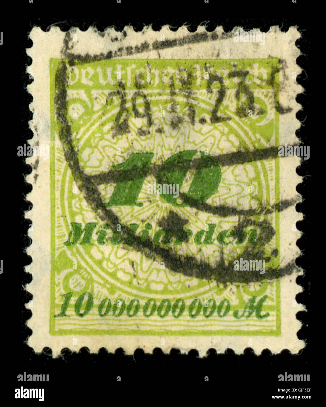 Prophila Billet Allemand 1923 – 500 Millions Mark, Empire Rosenbg 109a, Filigrane Chardons, Collection, Non échangeable