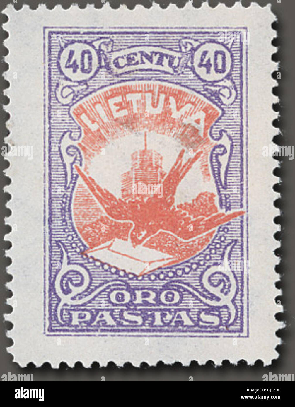 Timbres lituaniens Mi-244 (1926) Banque D'Images