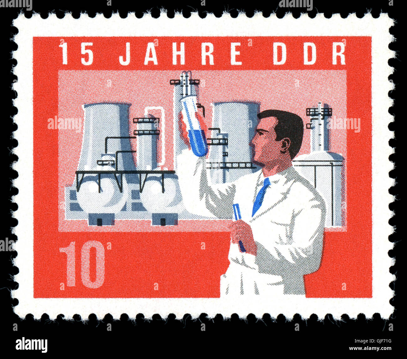 Le timbre à 1964 MiNr 1064 A de l'Allemagne de l'est (DDR) commémore un événement culturel ou historique important, reflétant le paysage politique et social de l'époque. Banque D'Images