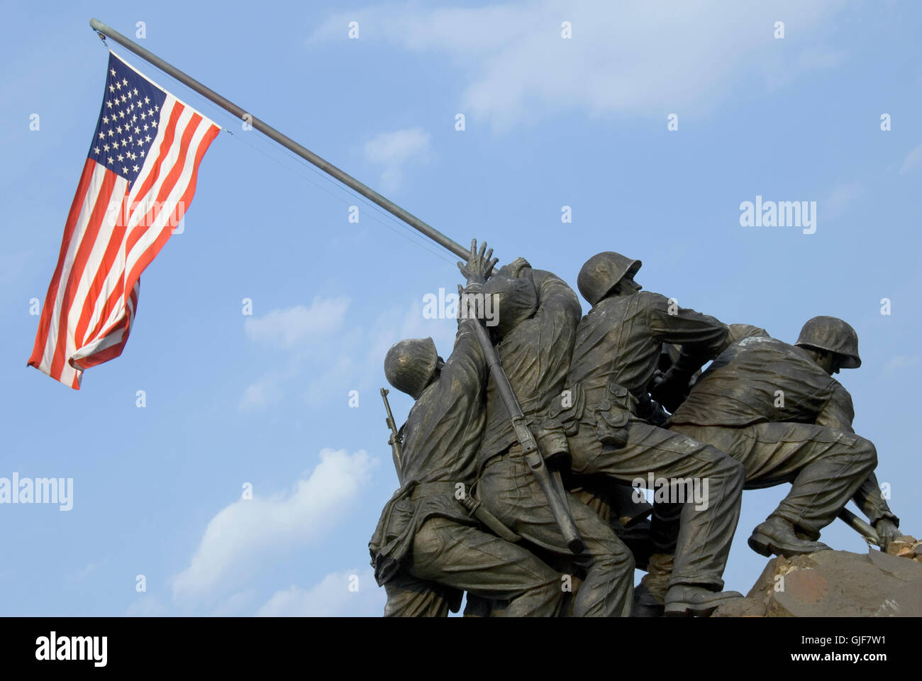 L'US Marine Corps War Memorial, près de cimetière National d'Arlington, Virginie, de Rosslyn. Banque D'Images