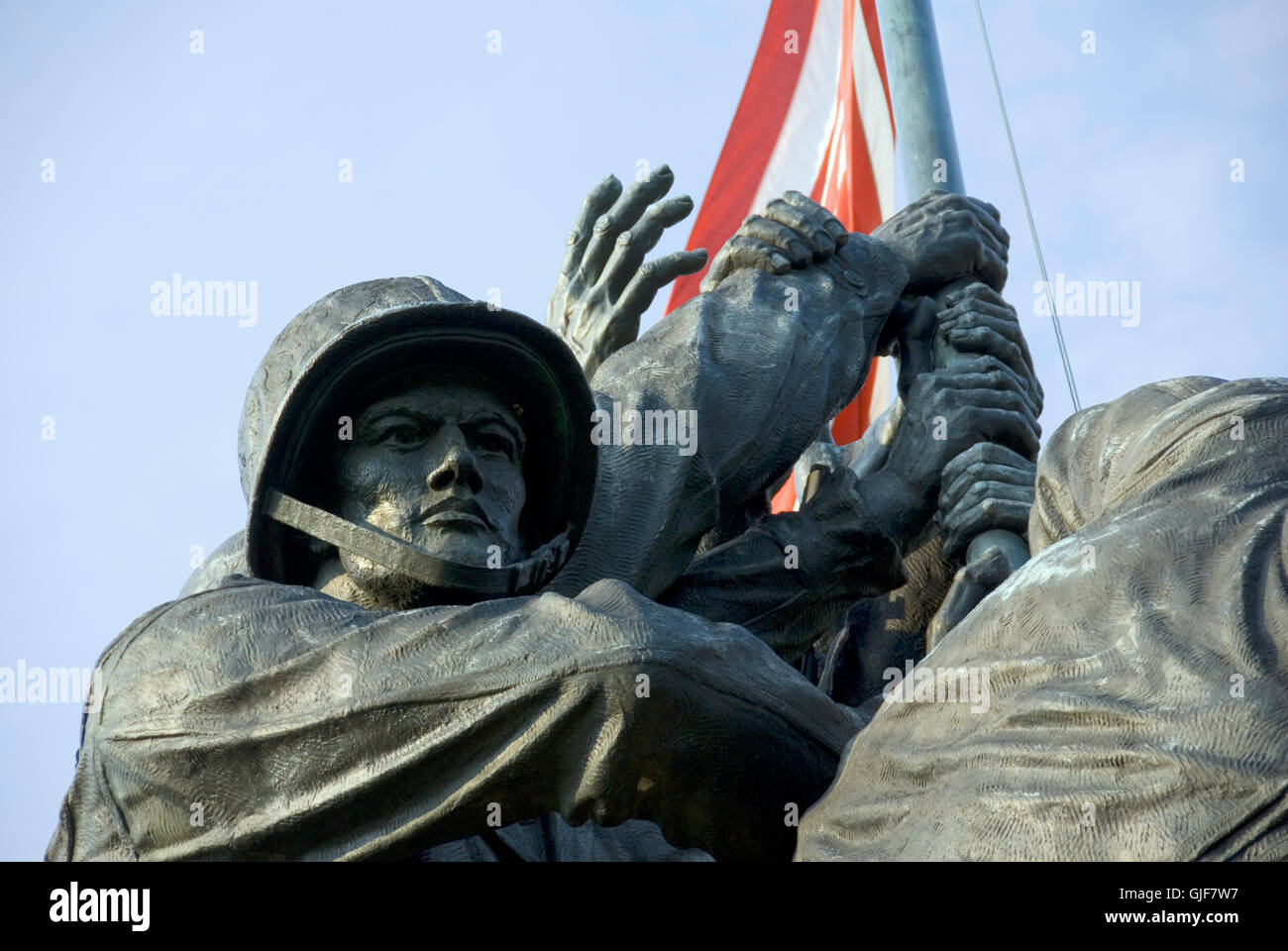 L'US Marine Corps War Memorial, près de cimetière National d'Arlington, Virginie, de Rosslyn. Banque D'Images