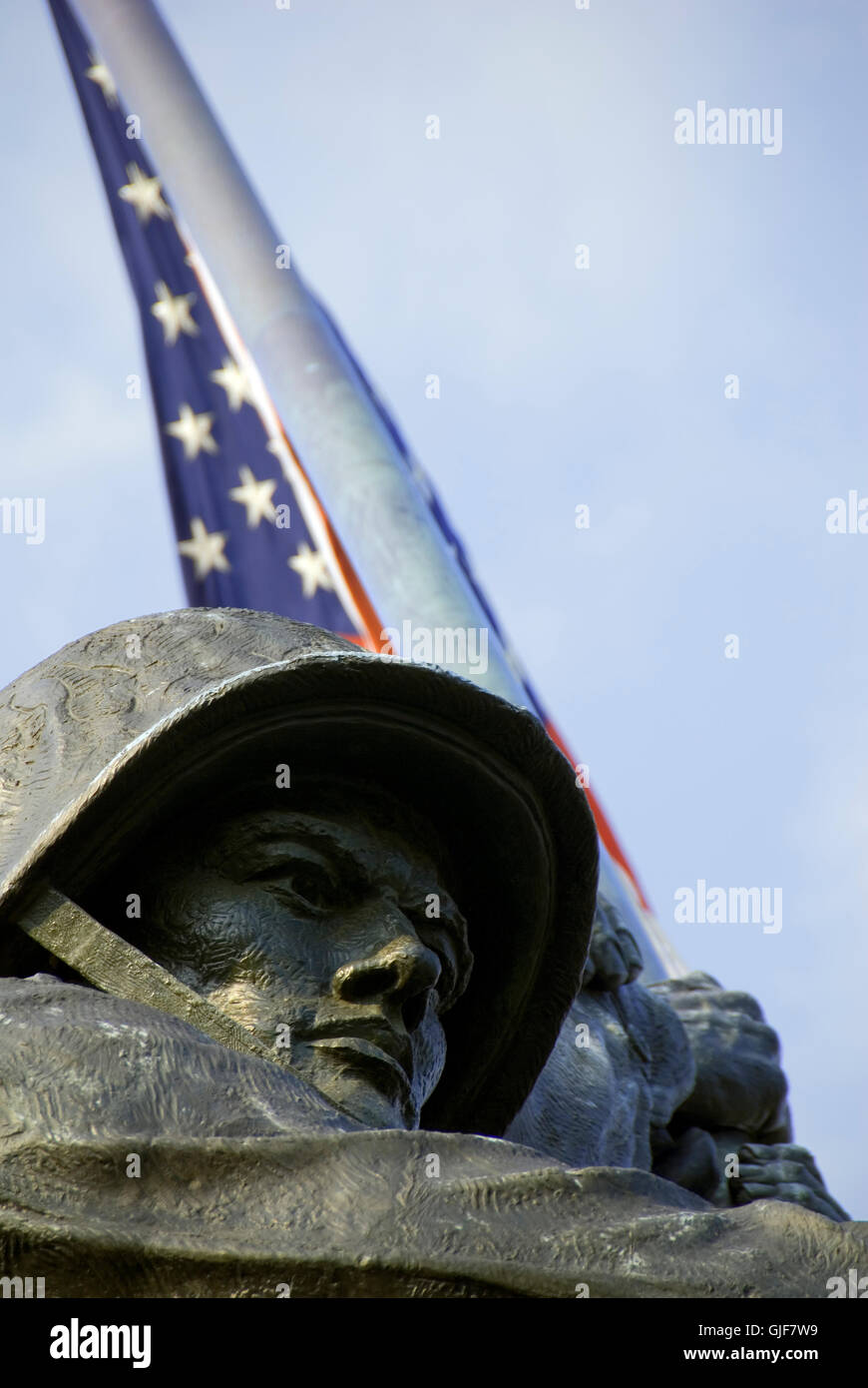 L'US Marine Corps War Memorial, près de cimetière National d'Arlington, Virginie, de Rosslyn. Banque D'Images