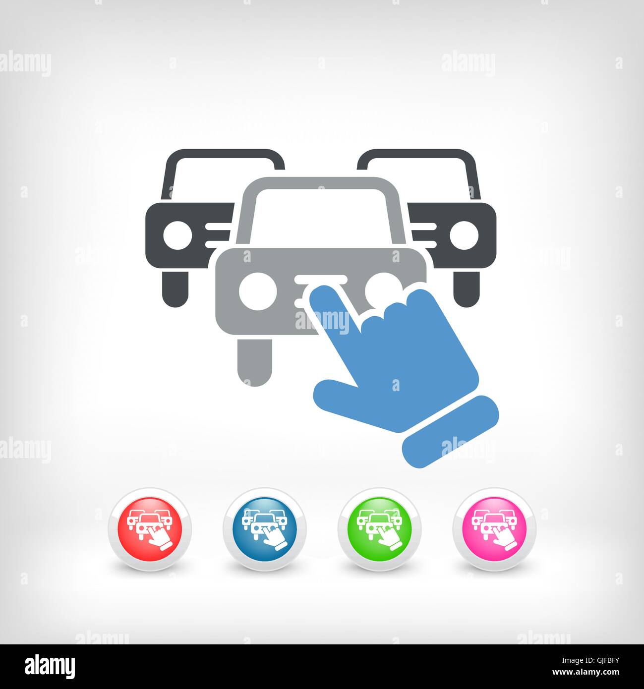 L'icône de sélection de voiture Illustration de Vecteur