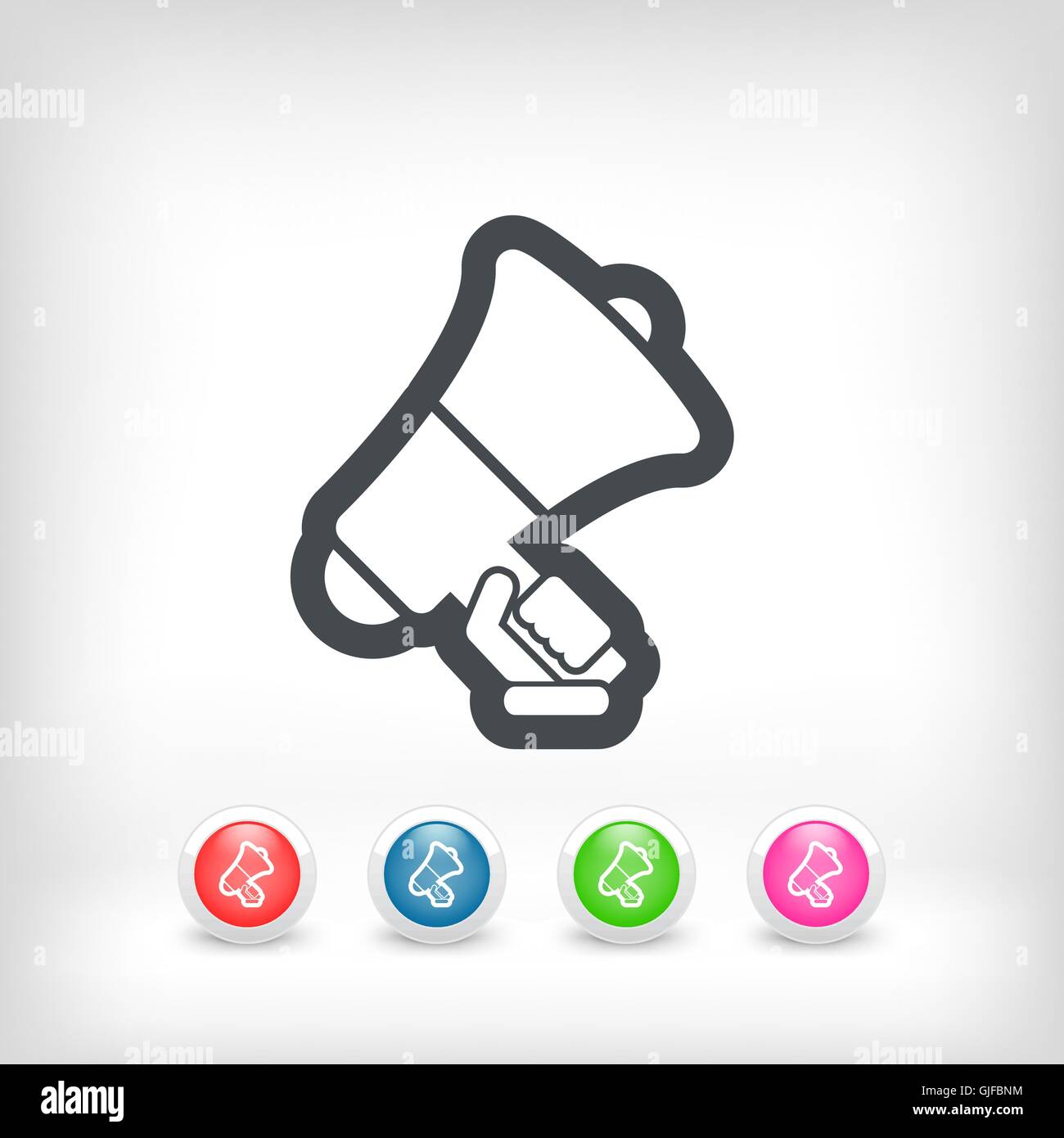 Icône de mégaphone Illustration de Vecteur