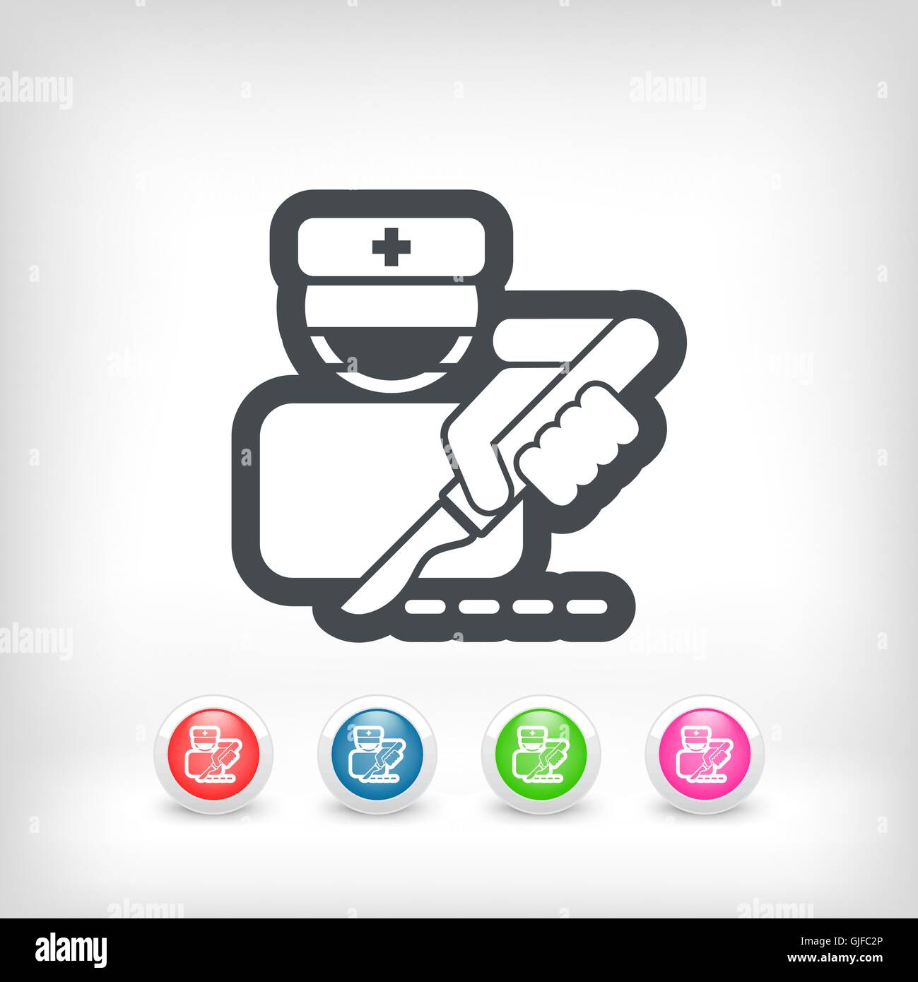 Chirurgien bistouri Illustration de Vecteur