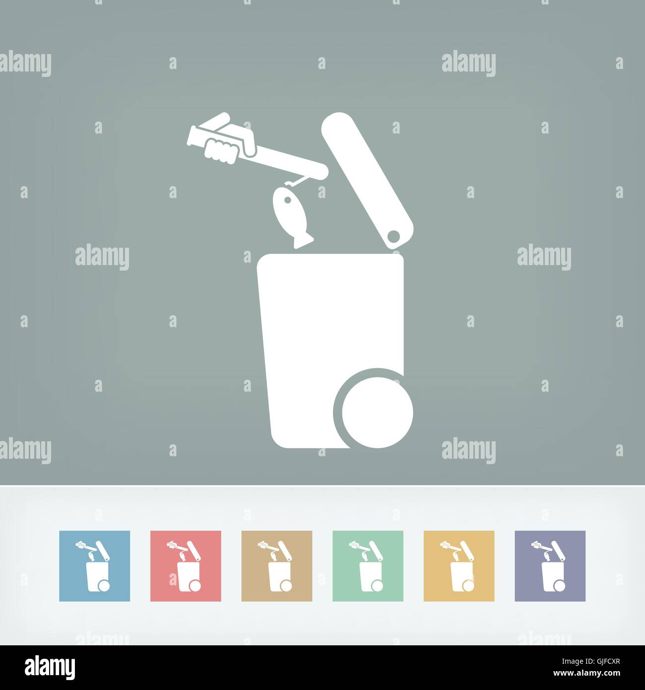 L'icône collection séparée des déchets Illustration de Vecteur
