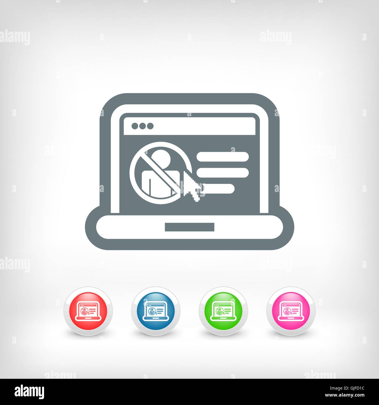 Interdit d'accès à l'ordinateur Illustration de Vecteur