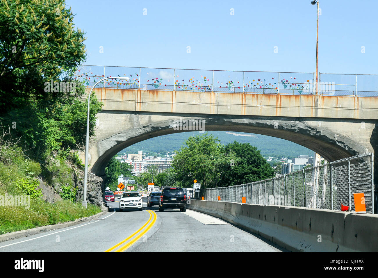 En route vers Scranton, Pennsylvanie Banque D'Images