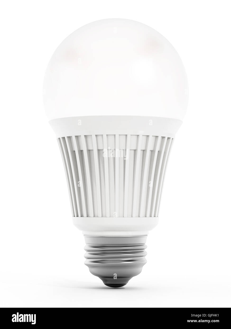Ampoule éconergétique isolé sur fond blanc. 3d illustration. Banque D'Images