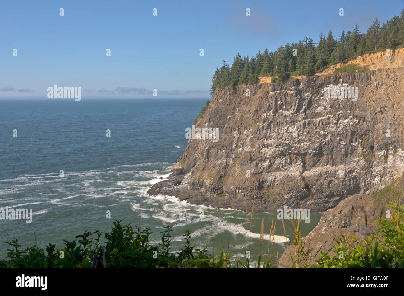 La plage de Cape Meares cliffs et environs Oregon Banque D'Images