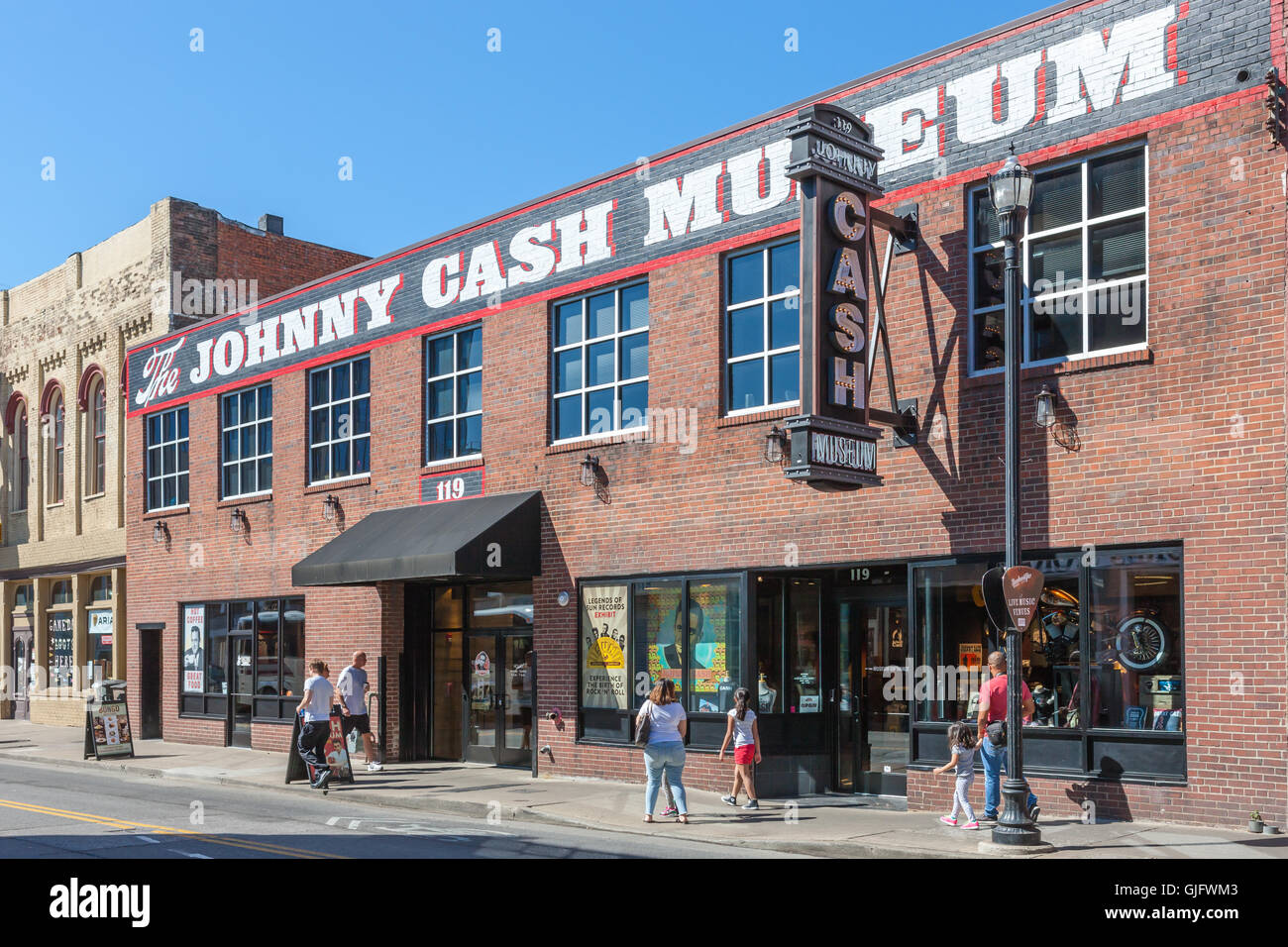 Le Musée de Johnny Cash à Nashville, Tennessee. Banque D'Images