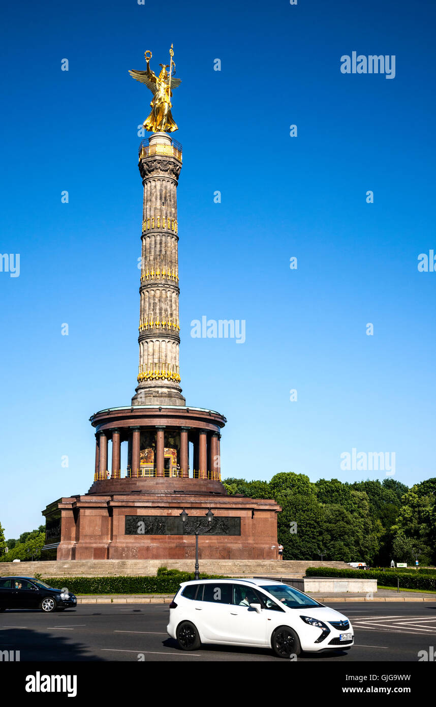 La colonne de la Victoire, Siegessaule Tiergarten, Berlin, Allemagne. Banque D'Images