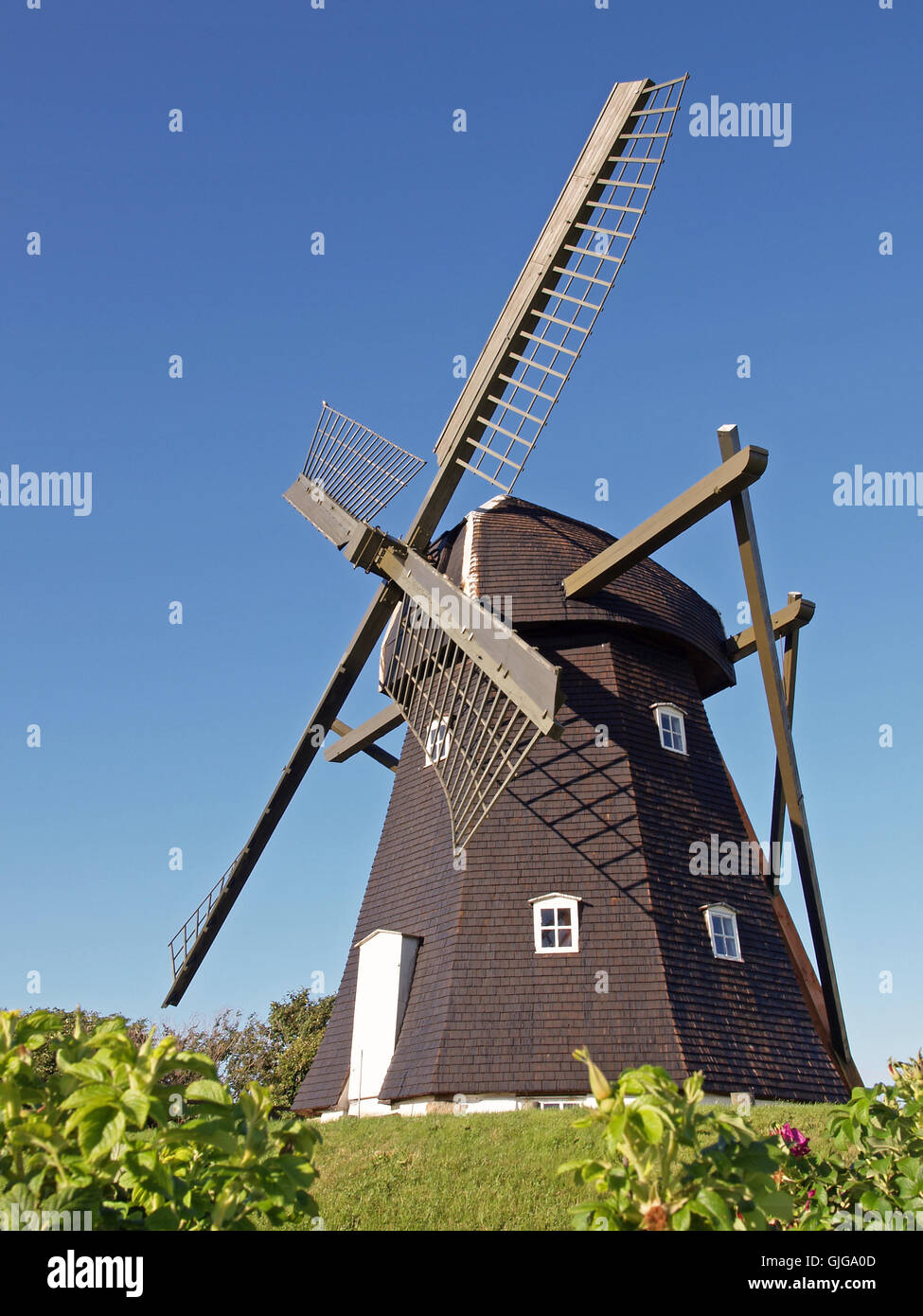 Ancien moulin à vent au Danemark vestervig Banque D'Images