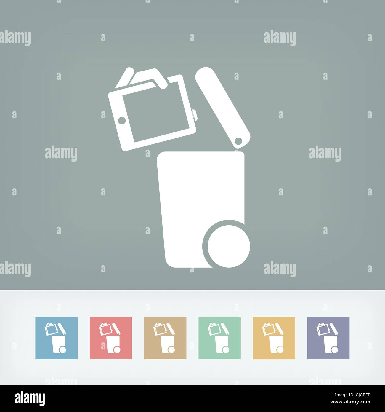 L'icône collection séparée des déchets Illustration de Vecteur