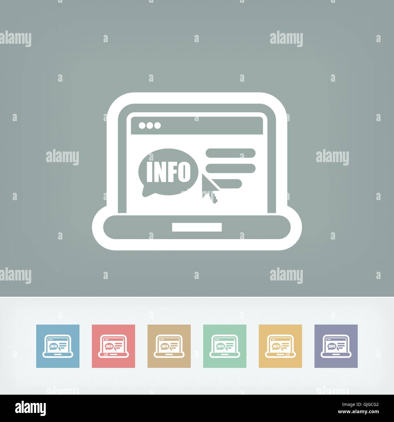 L'icône Site info Illustration de Vecteur