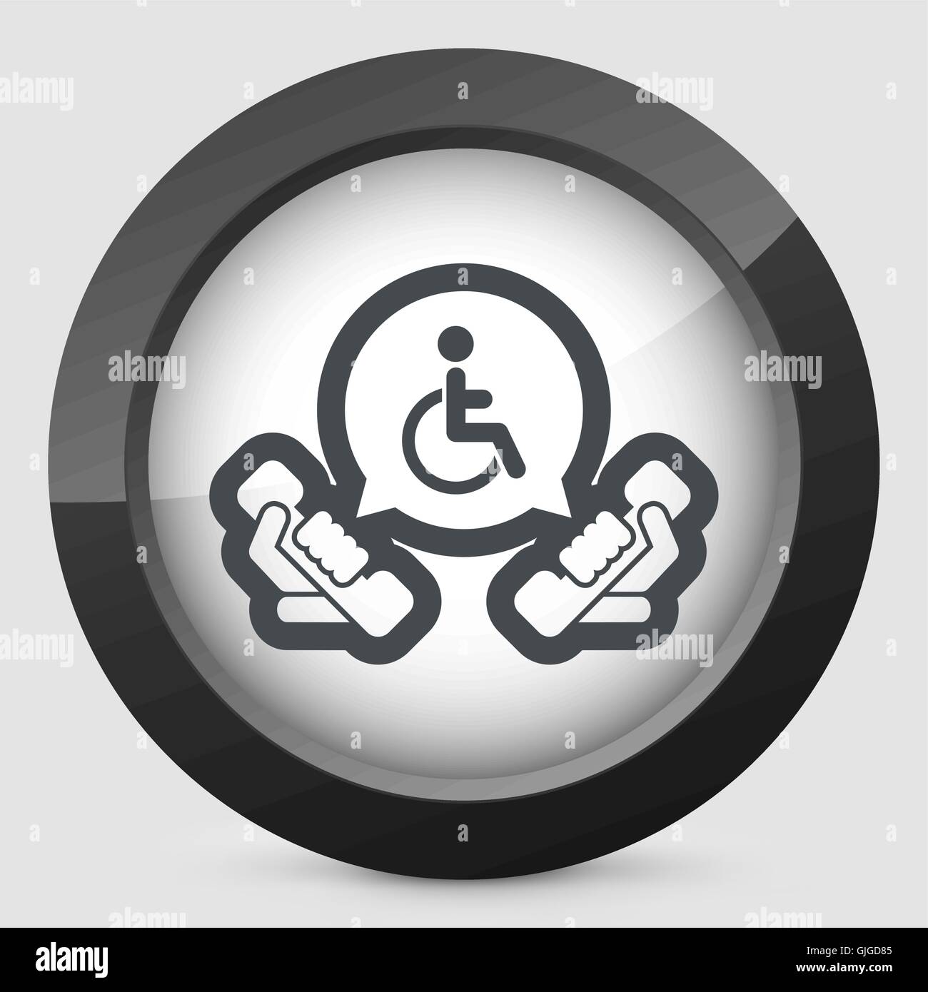 Ligne d'assistance Handicap Illustration de Vecteur