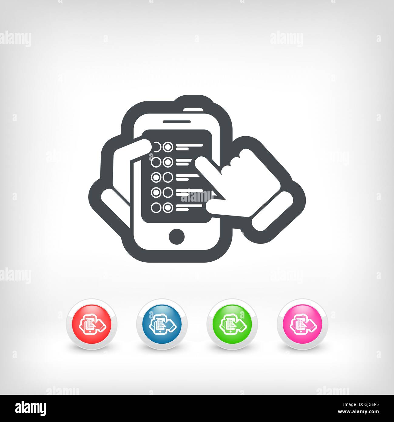 Menu smartphone Illustration de Vecteur