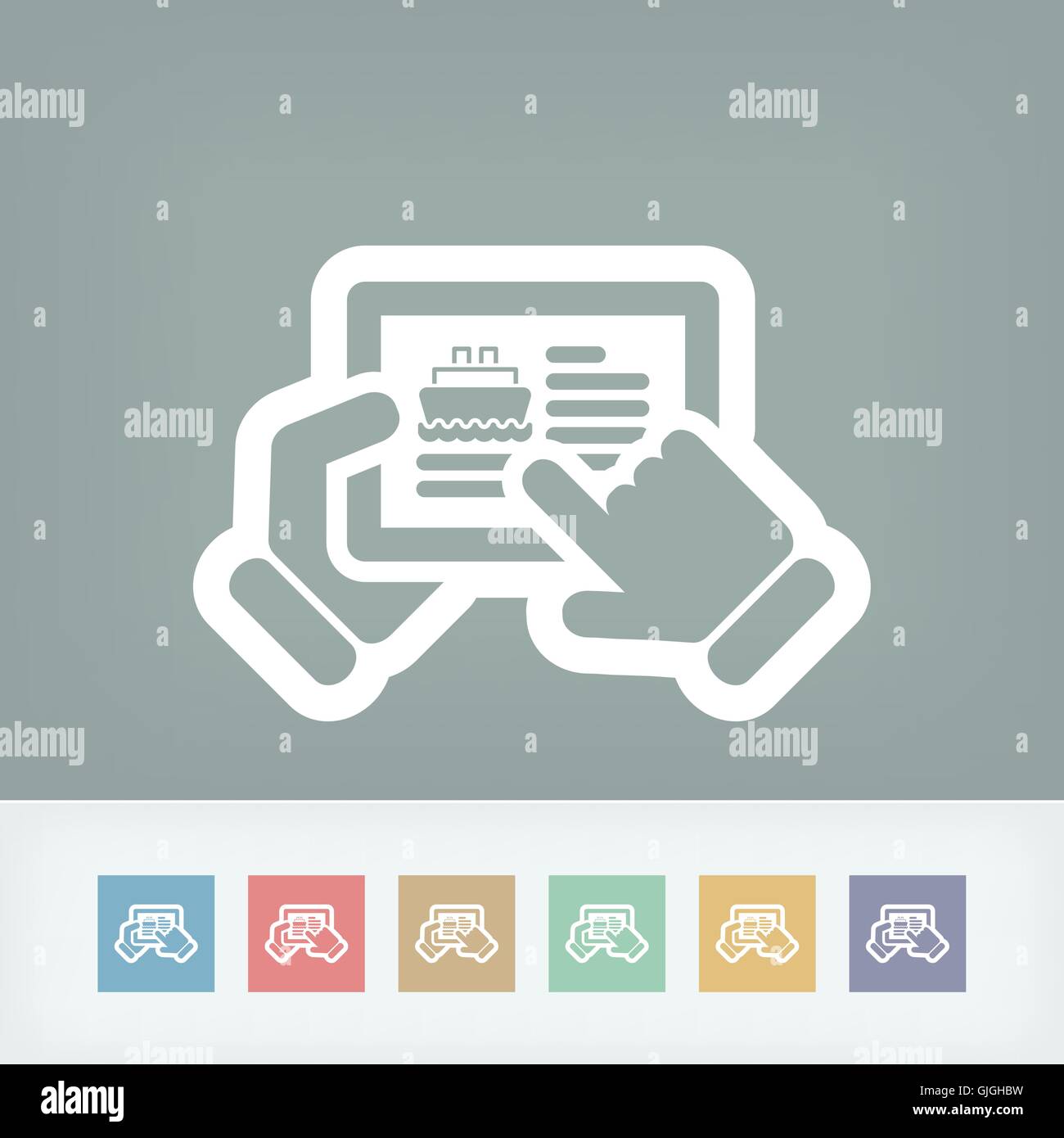 Site web de la Marine sur tablette Illustration de Vecteur