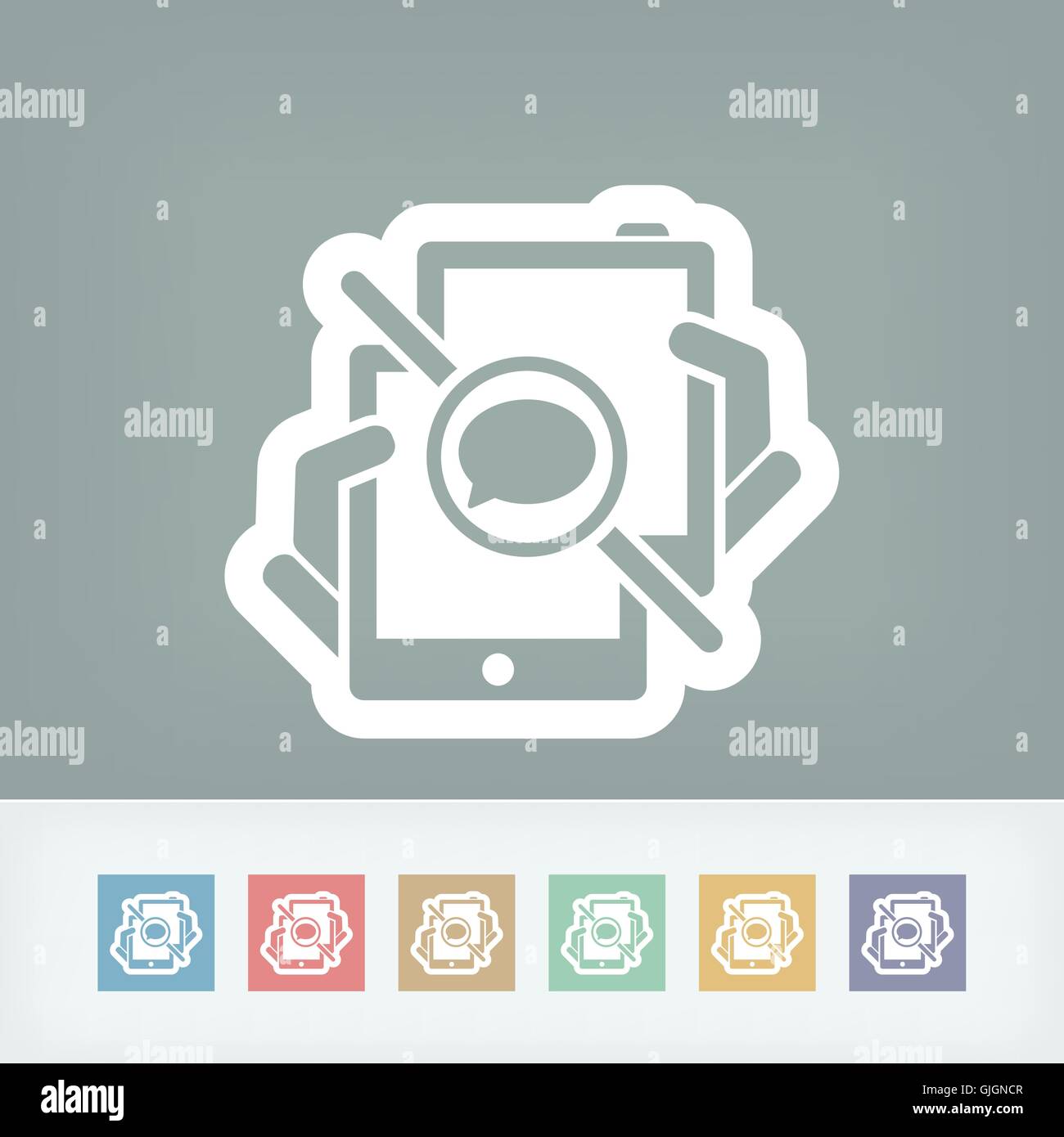 Chat Mobile concept Illustration de Vecteur