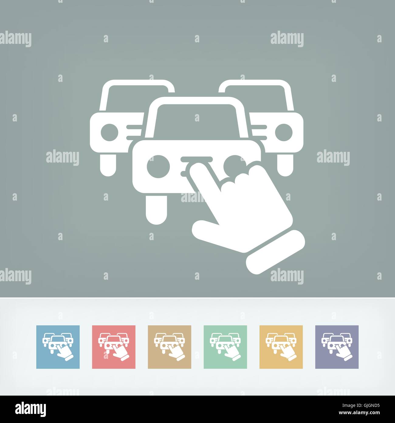 L'icône de sélection de voiture Illustration de Vecteur