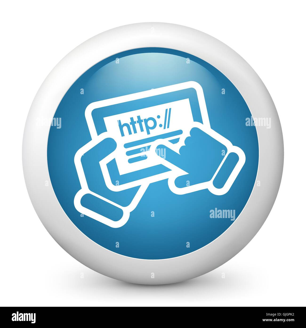 Tablette de connexion HTTP Illustration de Vecteur