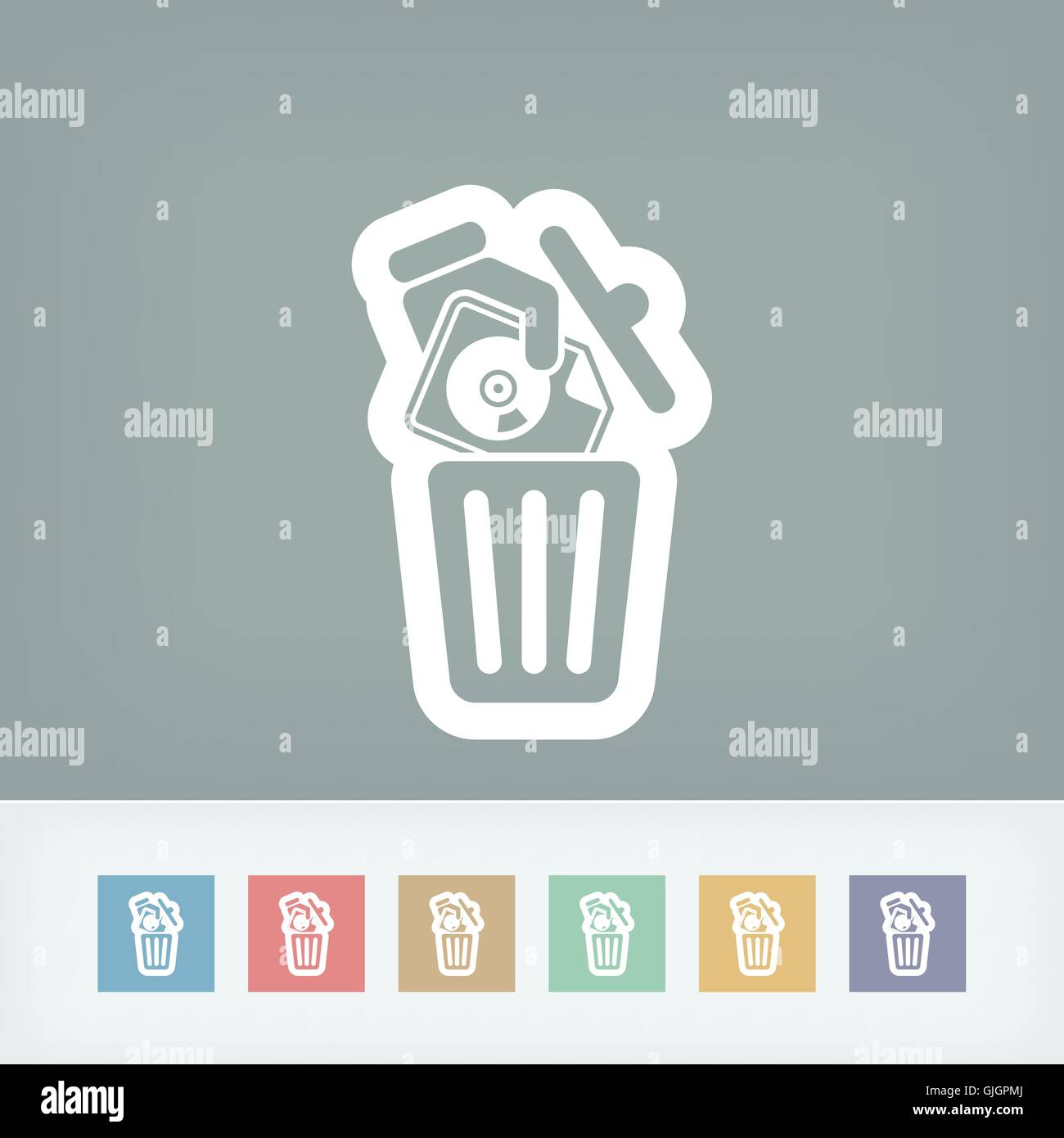 Trashing logiciel Illustration de Vecteur