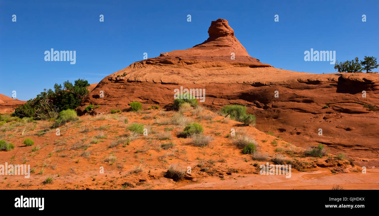 La formation de roche de Medicine Man, Mystery Valley, Arizona, États-Unis Banque D'Images