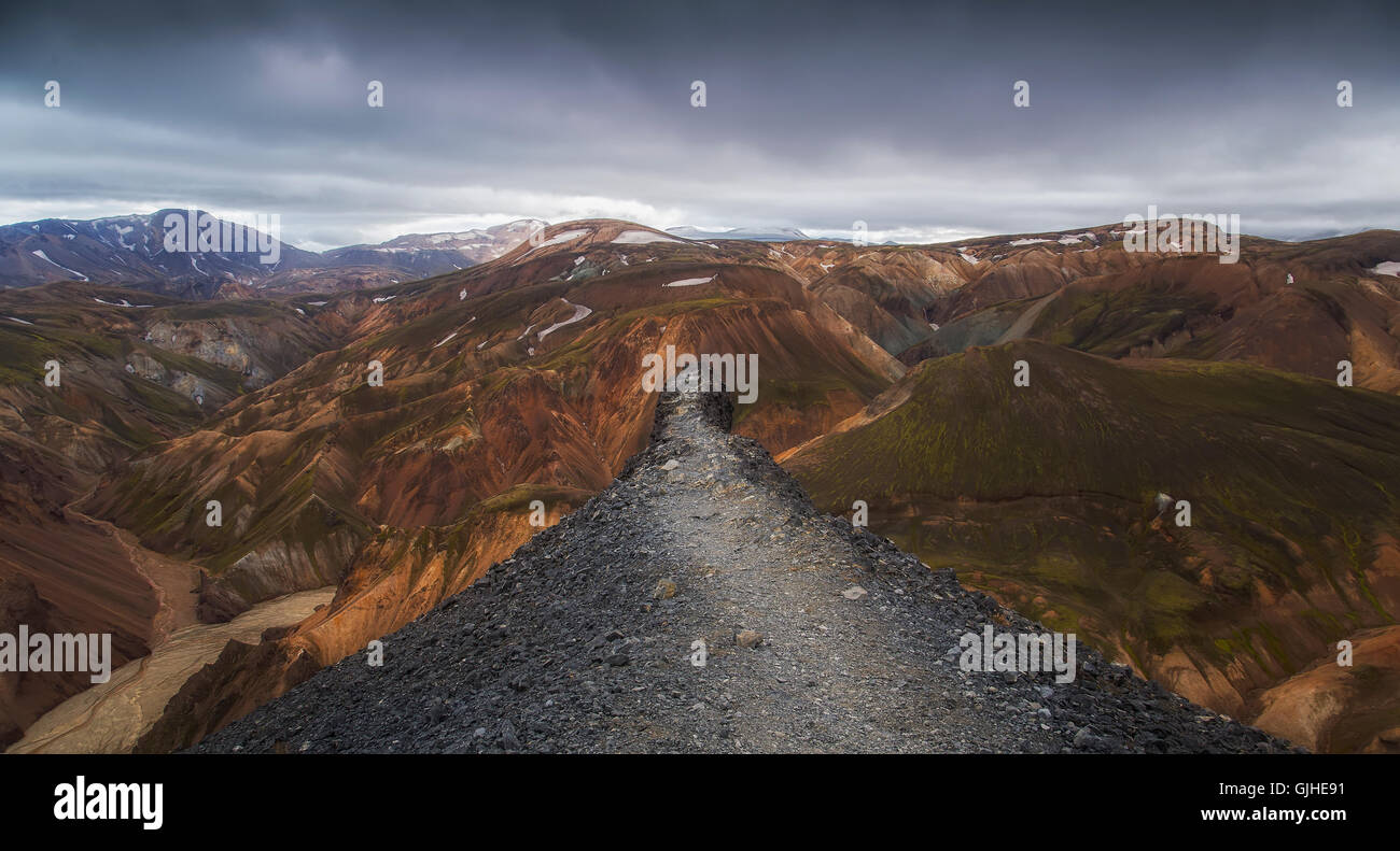Paysage de montagne, Landmannalaugar, Islande Banque D'Images