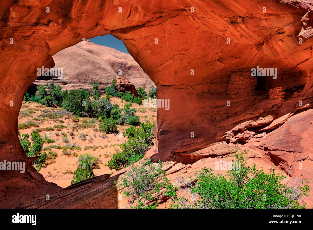 Lune de miel Arch, Mystery Valley, Arizona, États-Unis Banque D'Images