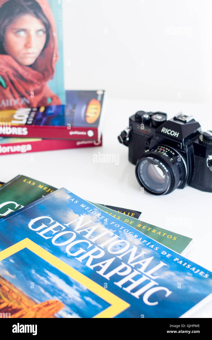 Magazines National Geographic Banque D'Images