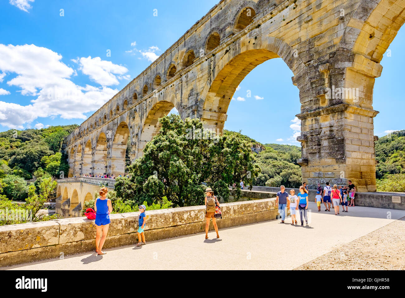 Pont du gard Banque D'Images