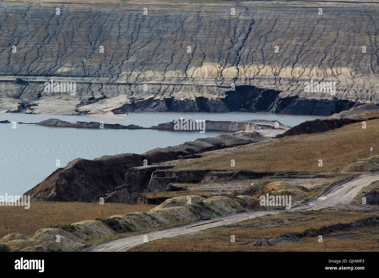 L'exploitation minière à ciel ouvert de lignite, Brandebourg Banque D'Images