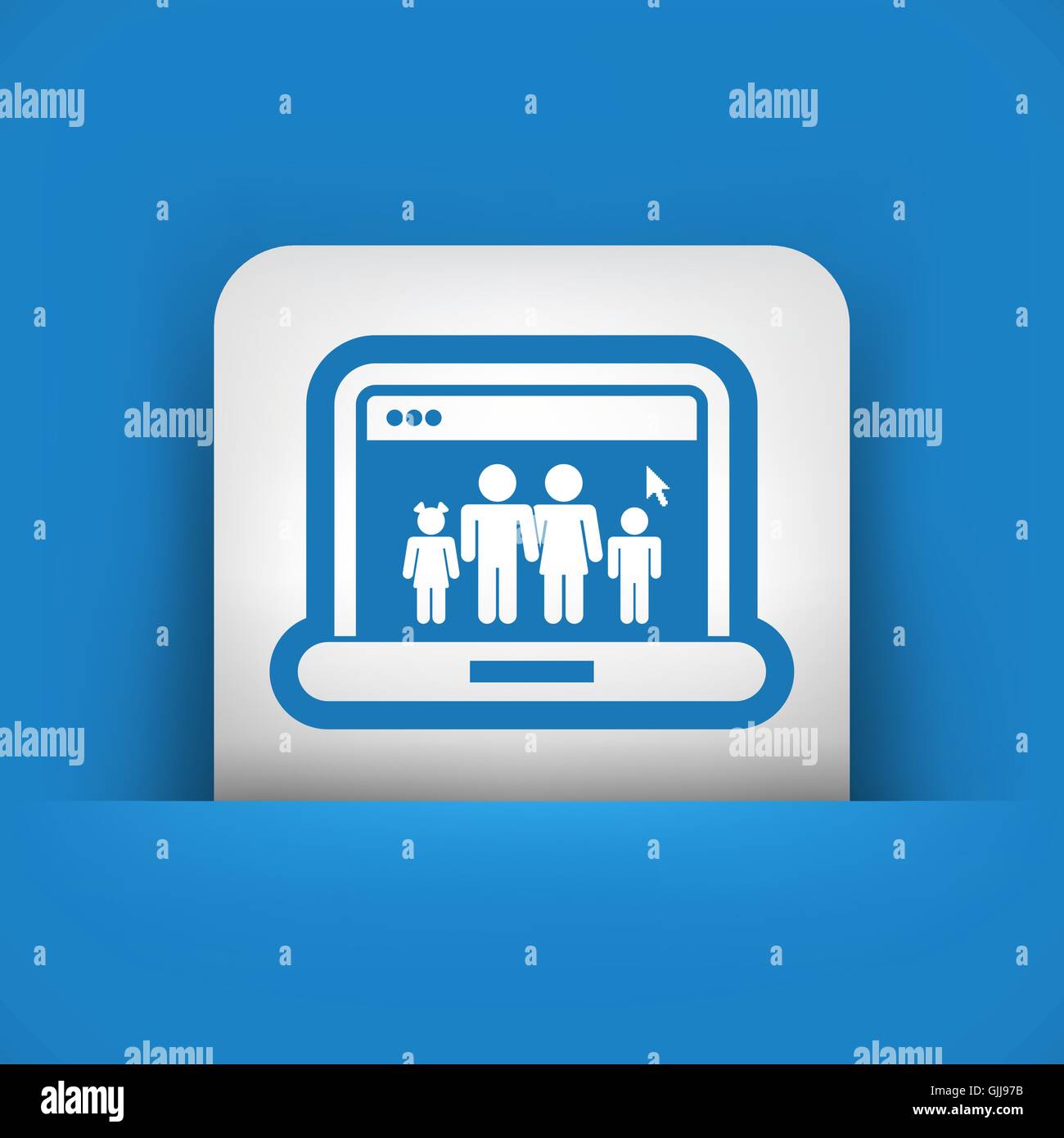 Icône de famille Web Illustration de Vecteur