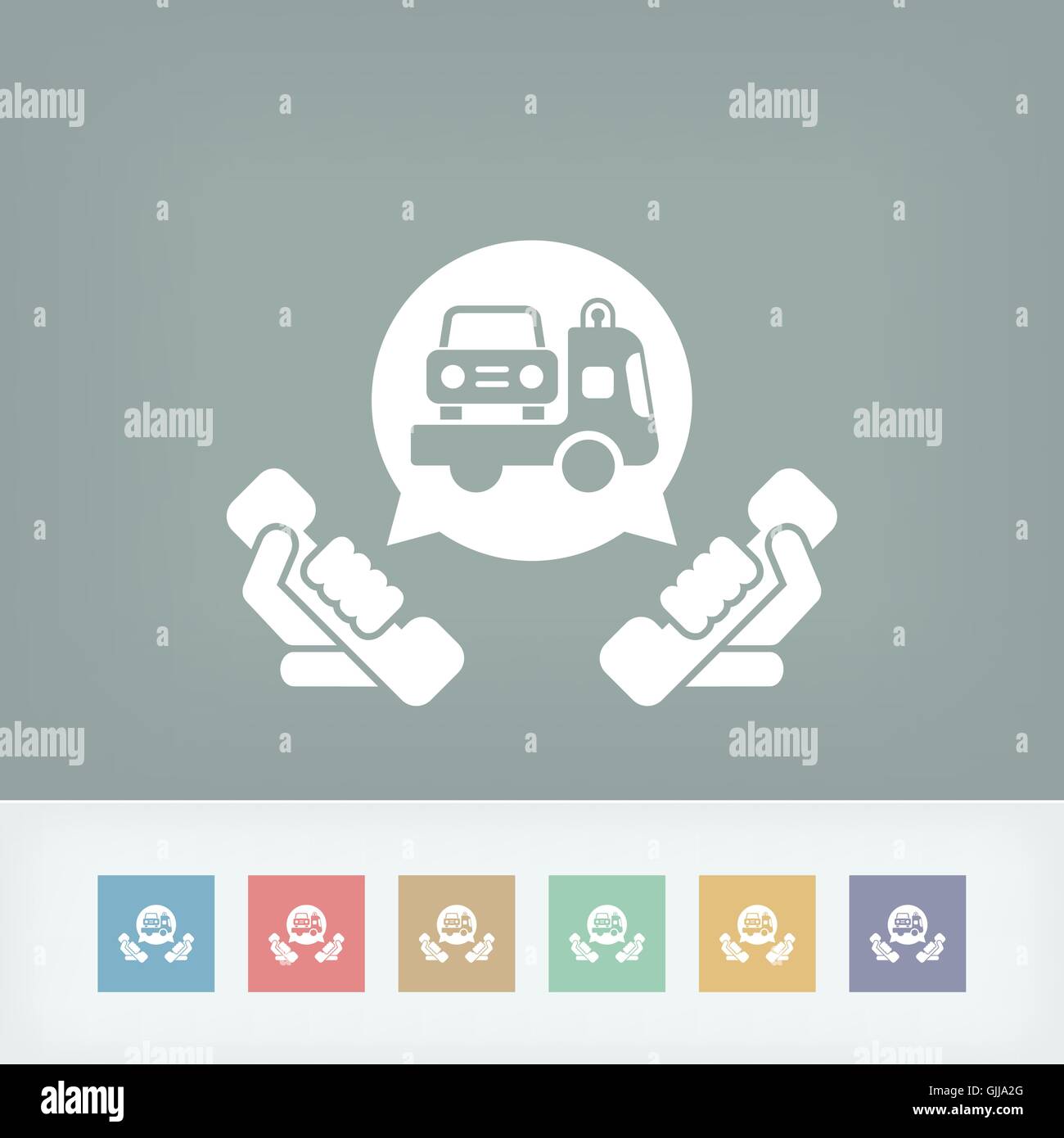 L'icône Appel Wrecker Illustration de Vecteur