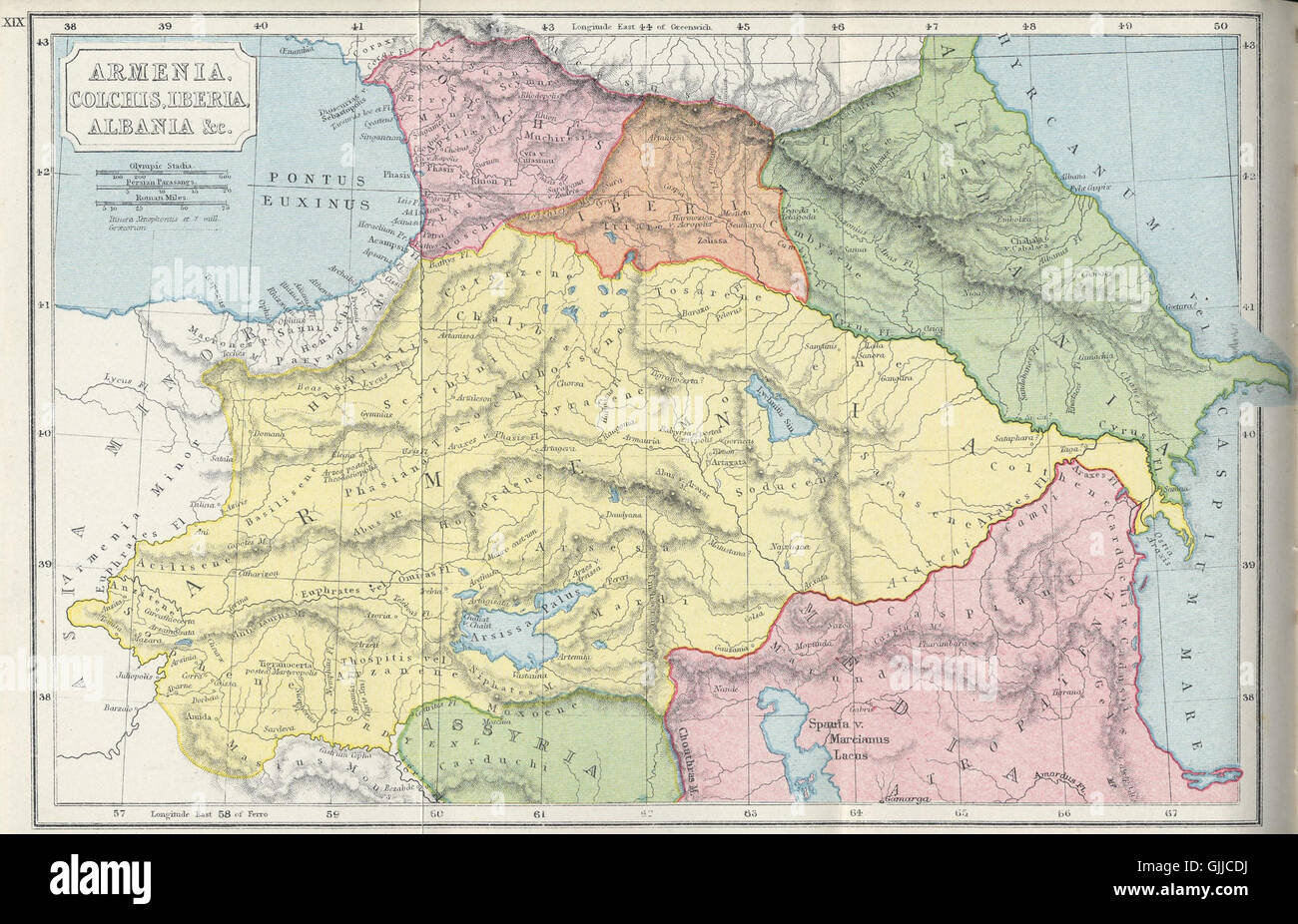 L'Arménie, de Colchide, Iberia, Albanie, etc. Banque D'Images