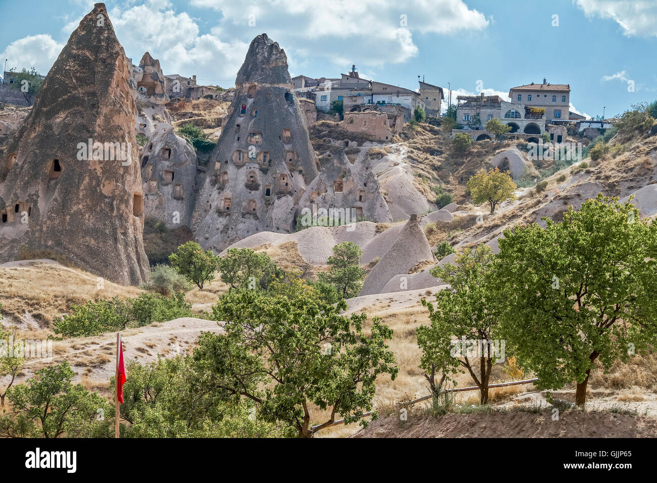 La Turquie Cappadoce Goreme Valley Landscape Banque D'Images