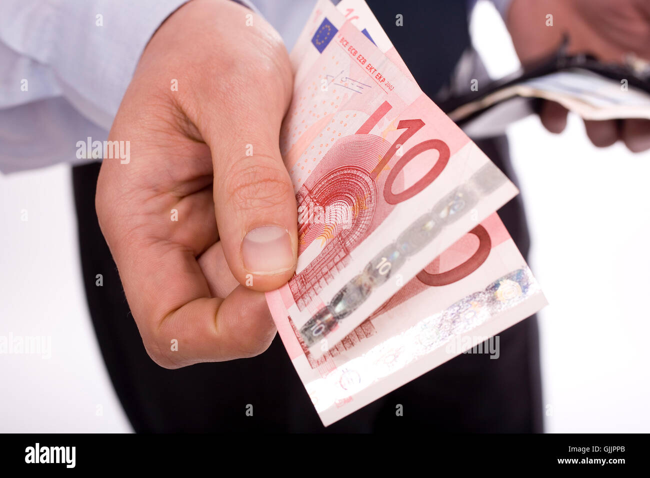 main mains euro Banque D'Images