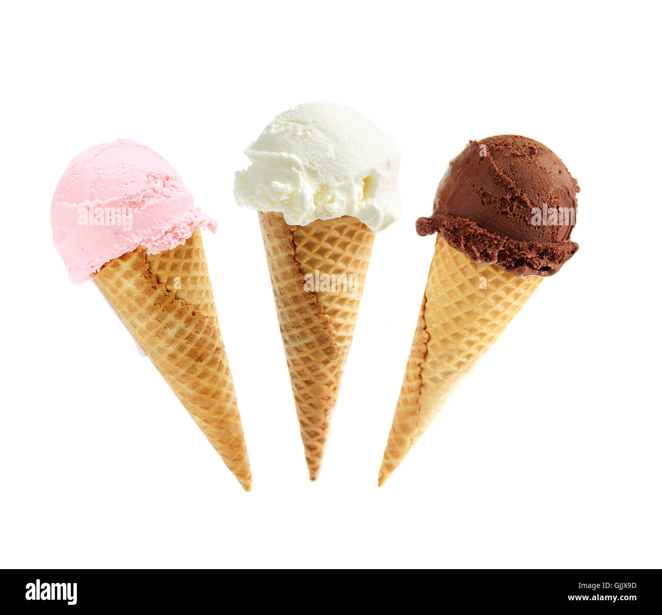 Vanille Fraise crème Banque D'Images