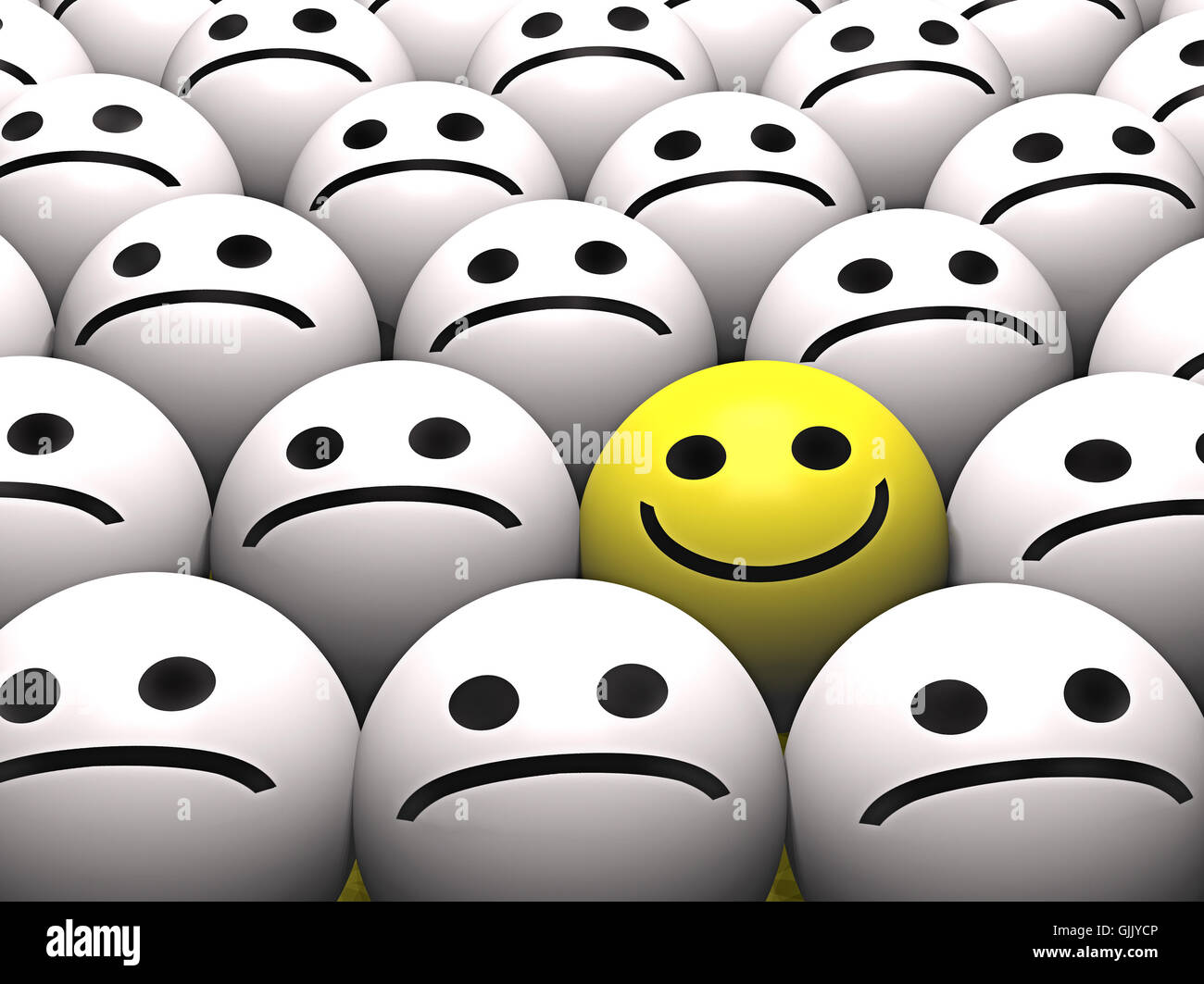 Smiley heureux sans ambition Banque D'Images