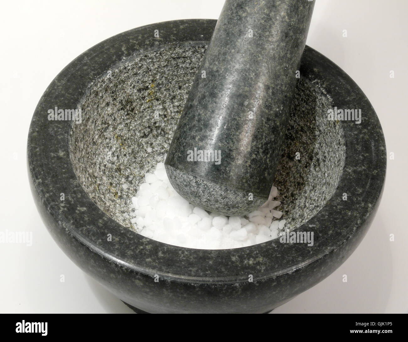 Herbes culinaires de granit de mortier Banque D'Images