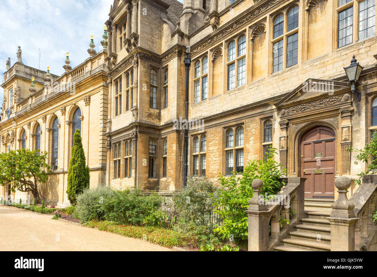 L'architecture de New College d'Oxford ou Cambridge, New College, Oxford, England, UK Banque D'Images